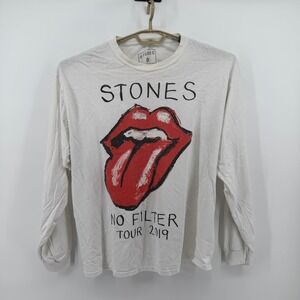 Rolling Stones No Filter Tour‎ 2019 Long Sleeve Graphic T-Shirt White XL